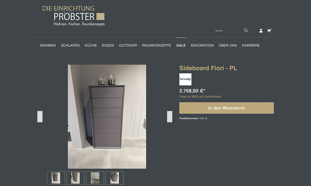 Ein Sideboard von Einrichtung Pröbster.